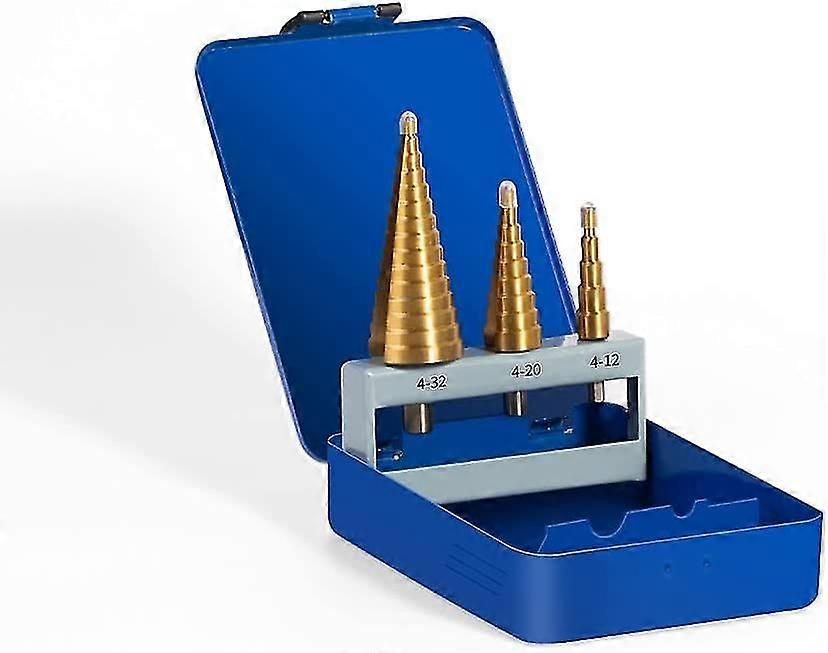 Professional Hss Step Drill Set Conical Drill Conical Drill Set Set4-12mm