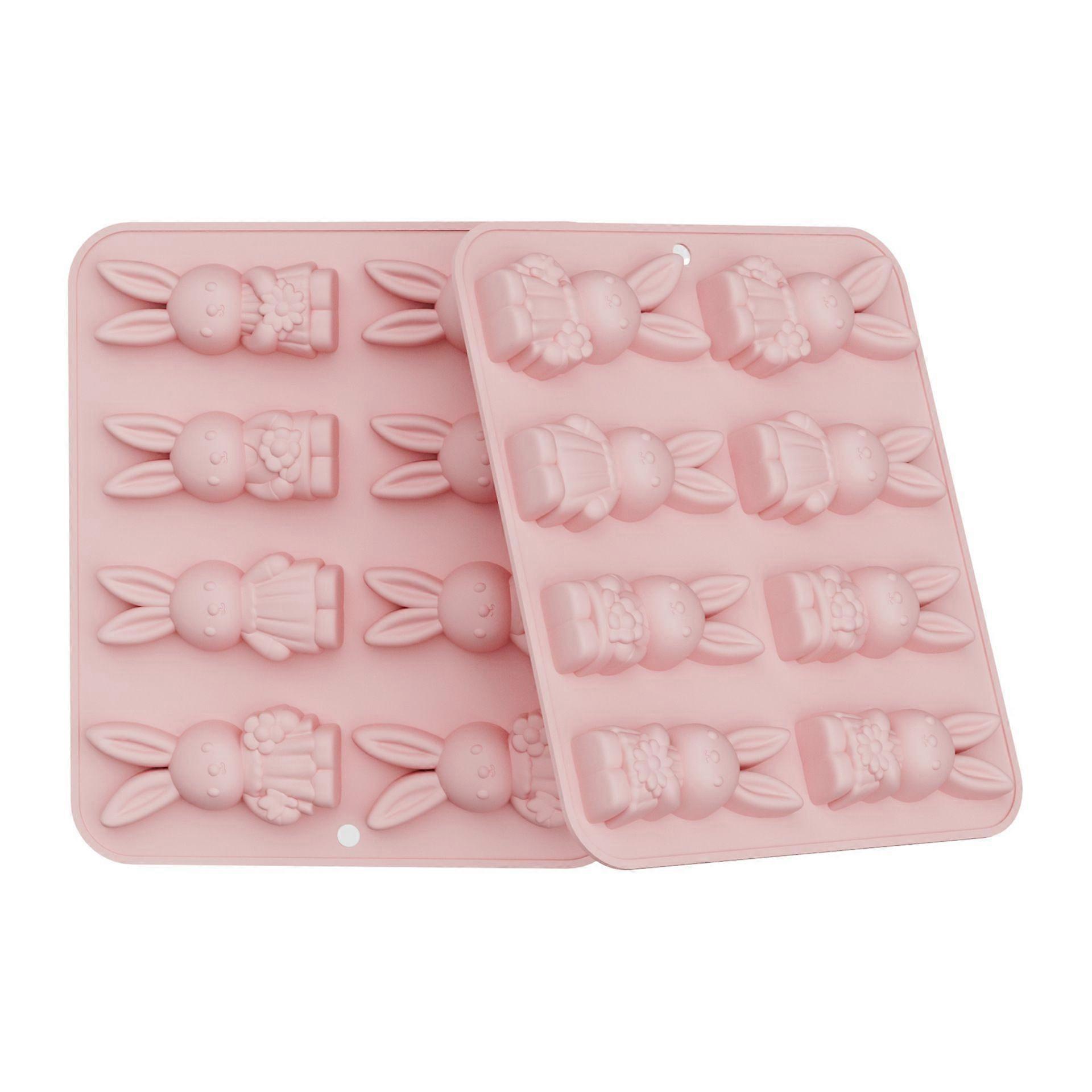 8-Cavity Easter Bunny Silicone Mold for Baking & Chocolates