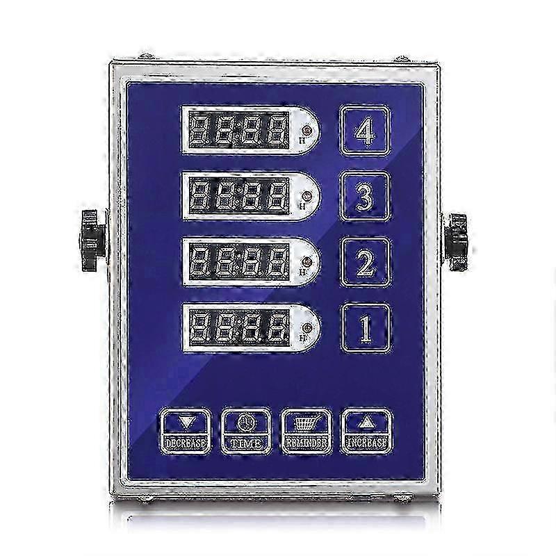 Stainless steel kitchen timer for restaurants with 4-channel function