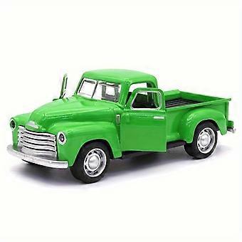 1:32 Scale Alloy Vintage Pickup Truck Model, Die-Cast Toy Car with Opening Doors, Chrome Grille, Collectible Gift for Kids and Adults