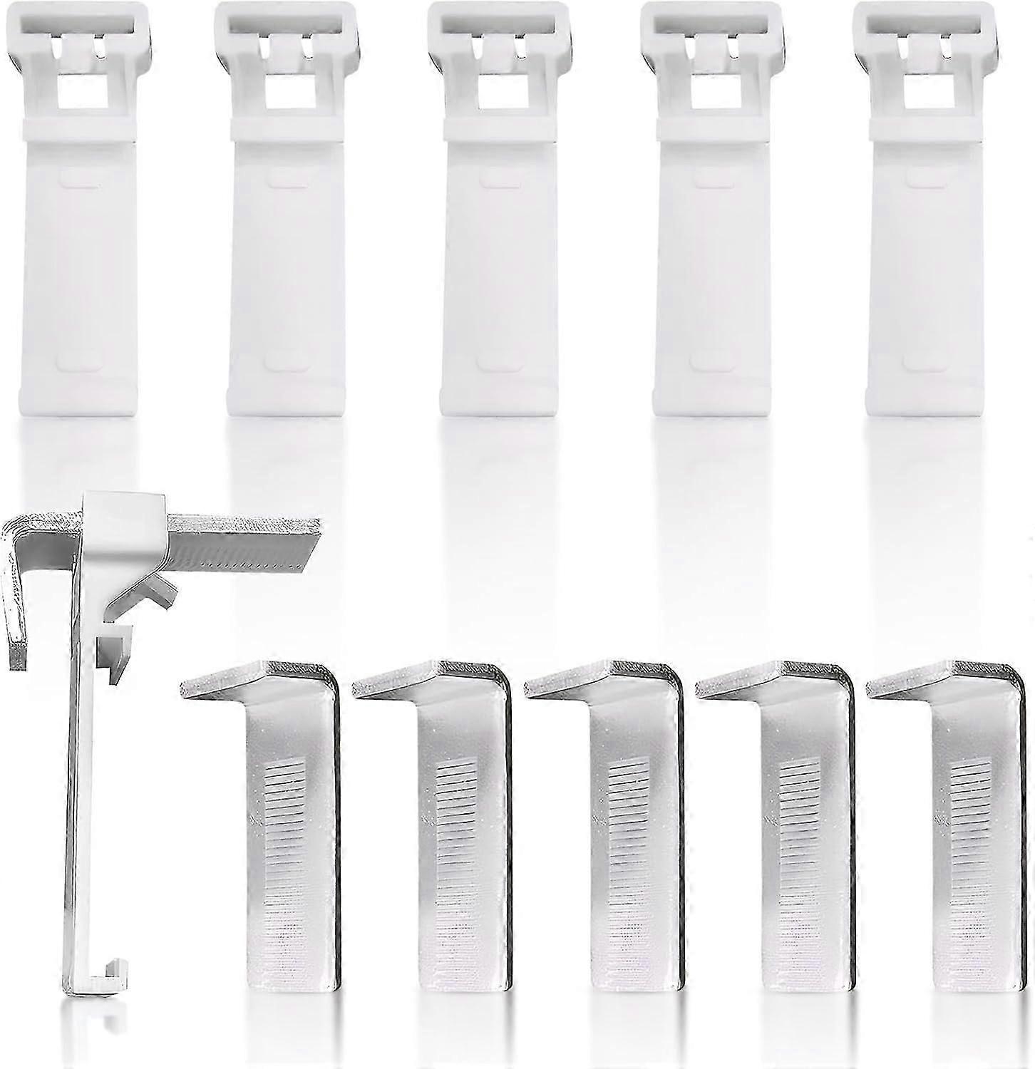 8pcs Roller Blind Fixing Brackets Double Roller Blind Clamp Bracket No Drilling Replacement Accessory Kit Window
