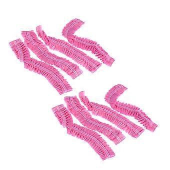 Shower Head Cover for Hair Dye Use Disposable 10Pcs Pink Plastic Hat
