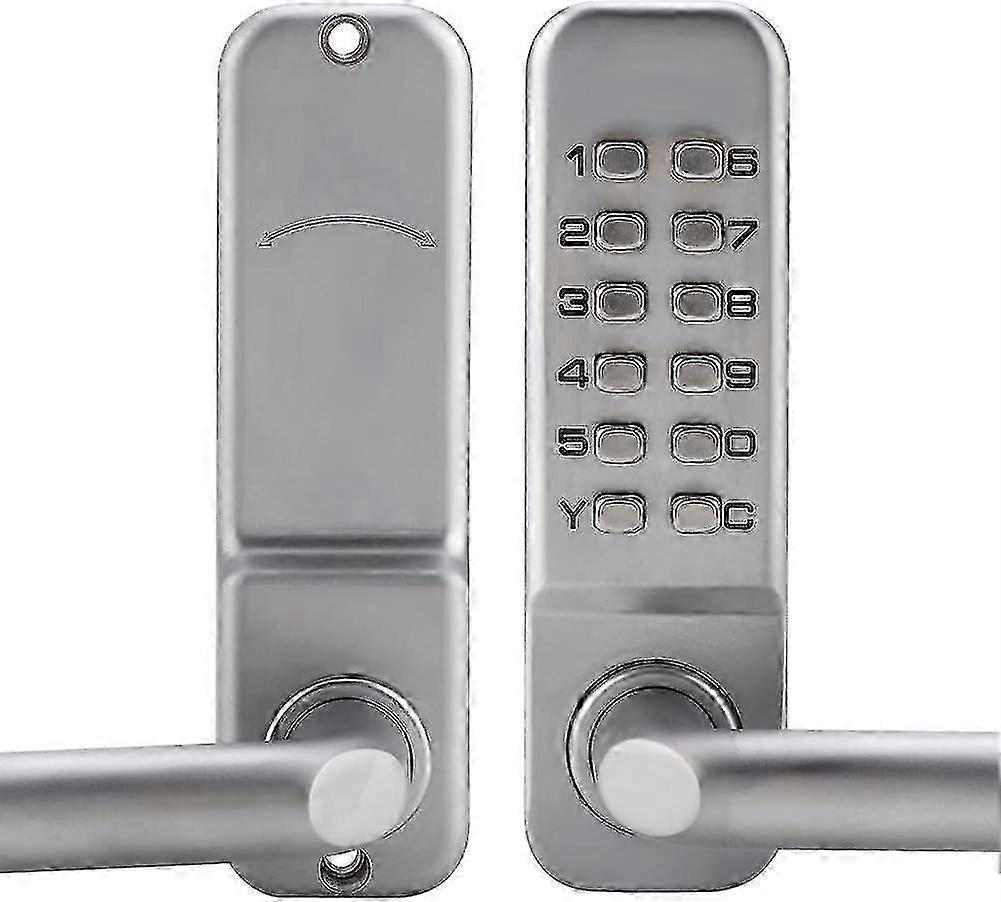 Waterproof Mechanical Combination Code Lock, 1-11 Digit Keyless Zinc Alloy Rectangular Door Lock for Office Home