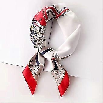 Bufanda cuadrada de seda de lujo de moda de 70 cm, corbata de cuello de satén para mujeres, pañuelo de cabello femenino, pañuelo de cabeza, chal, envoltura de hiyab, hijab