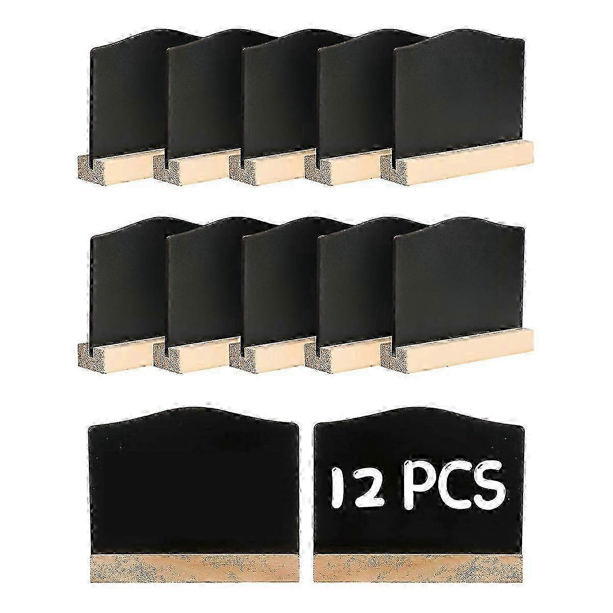Kitchen Note Board 10X7.2cm 12 Pack Mini Chalkboard Signs Tabletop