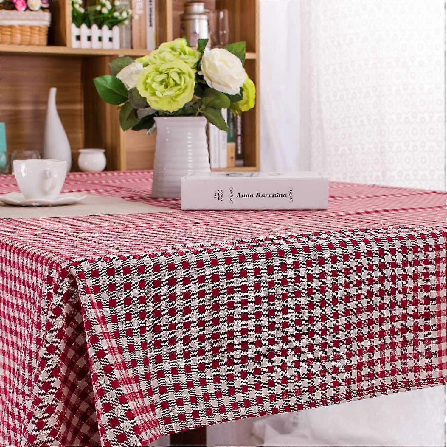 Stripe table cloth for dining kitchen rectangular home decor
