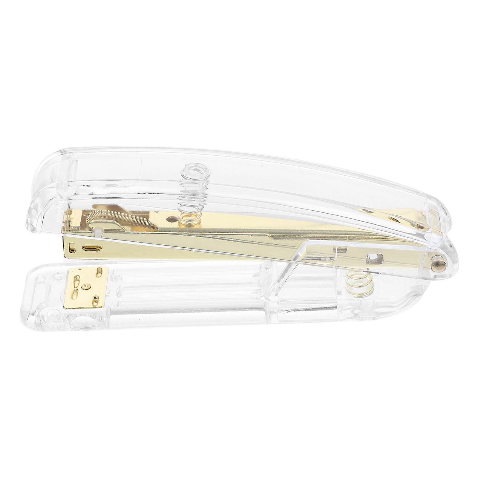 Plastic Stapler Golden for Paper Binding Reliable Office Stapler