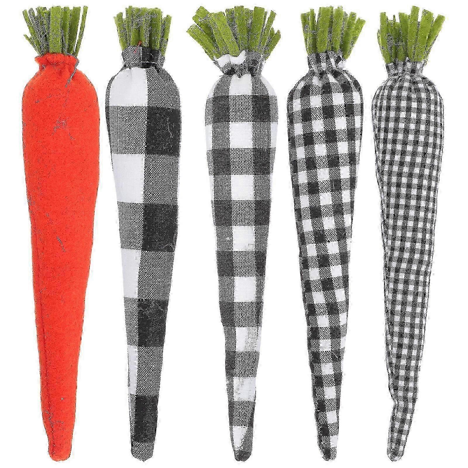 5pcs Exquisite Carrot Decors for Easter Scene Decor Use