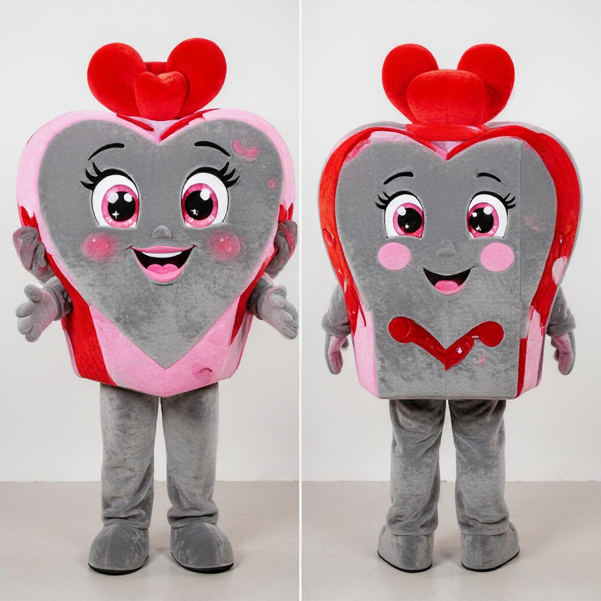 MASTICOT Gray Heart Shaped Candy Box Mascot