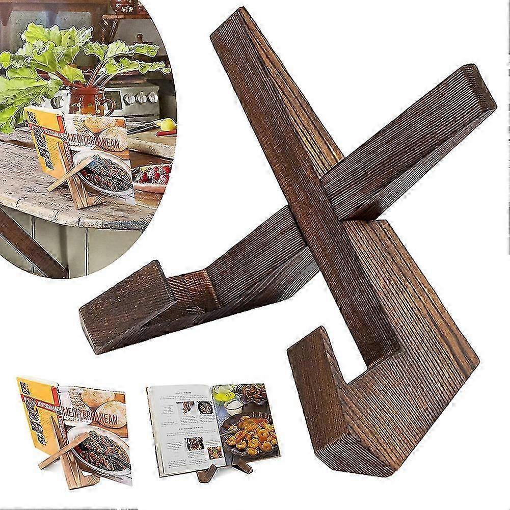 Versatile Solid-Wood Recipe Holder