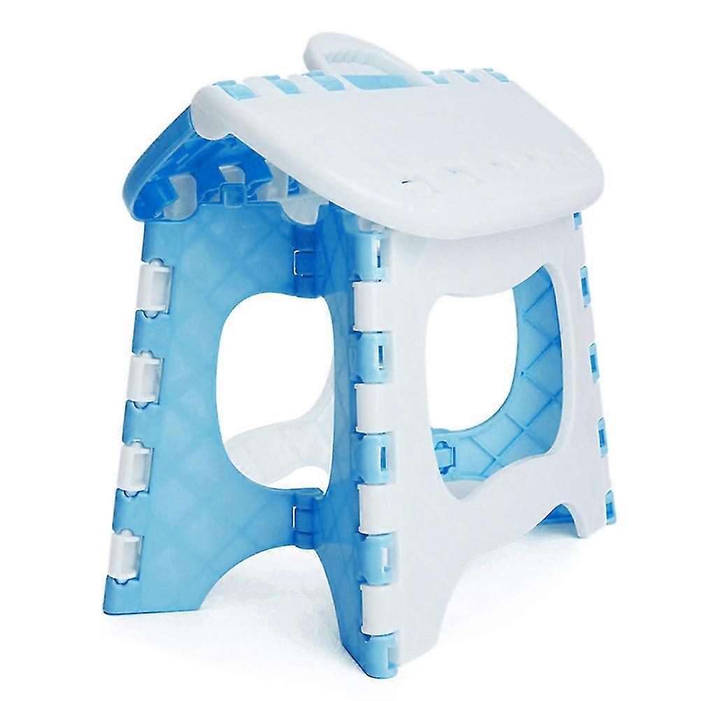 Plastic Portable Folding Stool compatible with Sitting Folding Step Stool Blue
