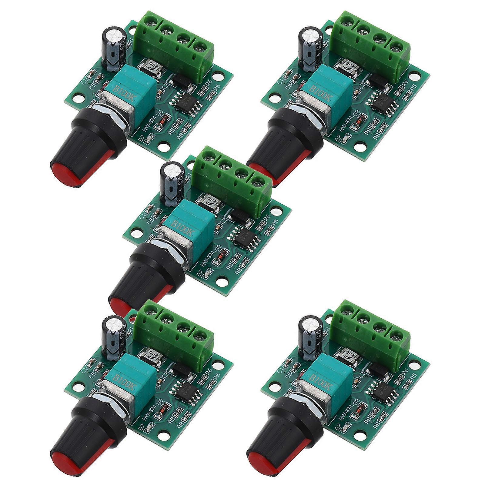 Dc Motor Speed Controller Pwm Switch Adjustable 5Pcs for Low Voltage Operation