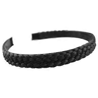 Damen-Stirnband, geflochtenes Haar, Haaraccessoires für 3 Stück, Schwarz