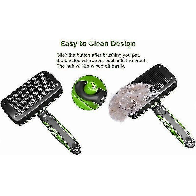 Ergonomic Self-Cleaning Pet Slicker Brush