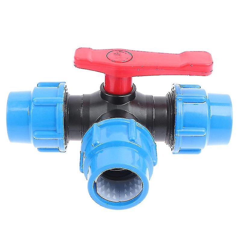 1pcs Useful Pe Three-way Fast Connection Pipe Valve