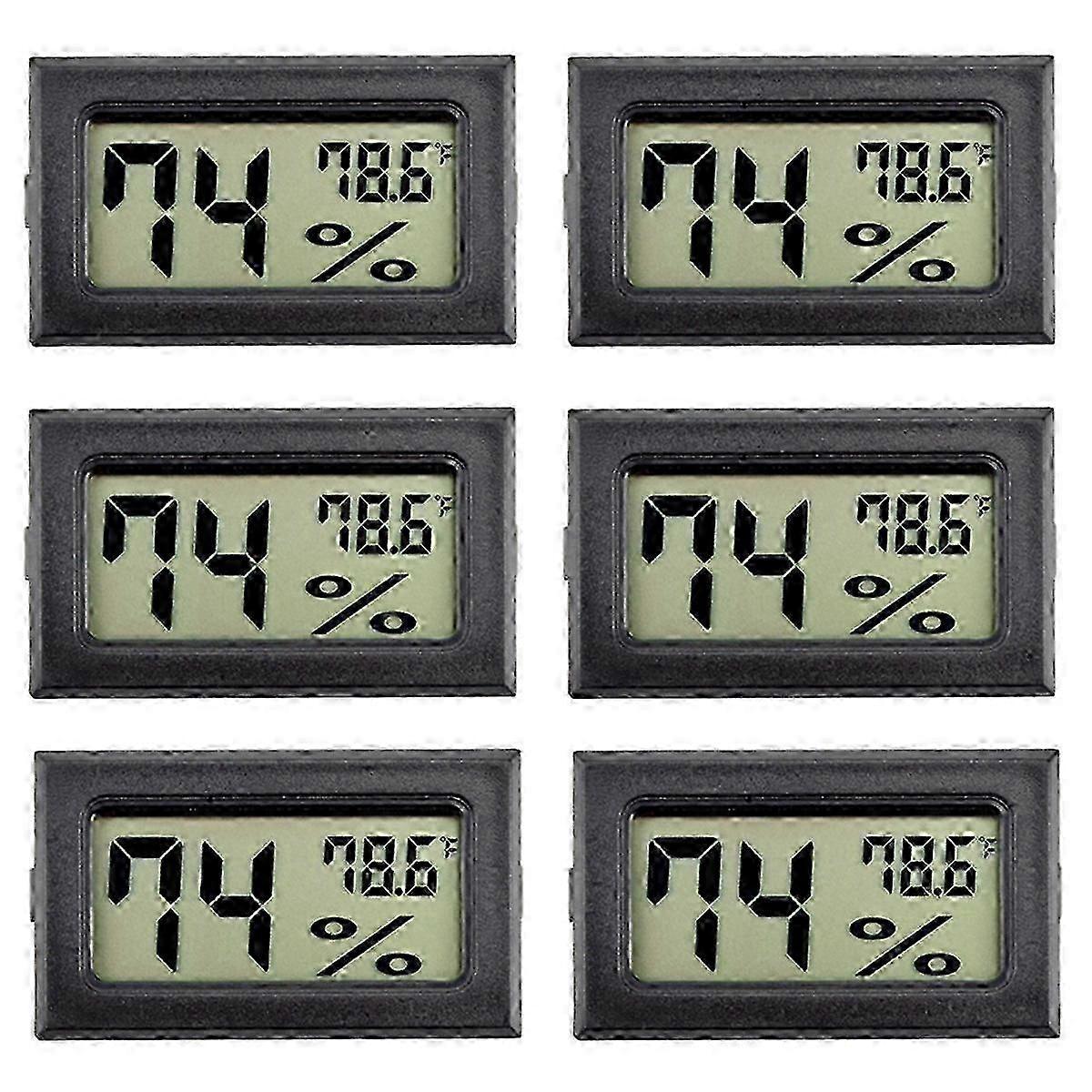 6 Pack Mini Indoor Hygrometer Thermometer