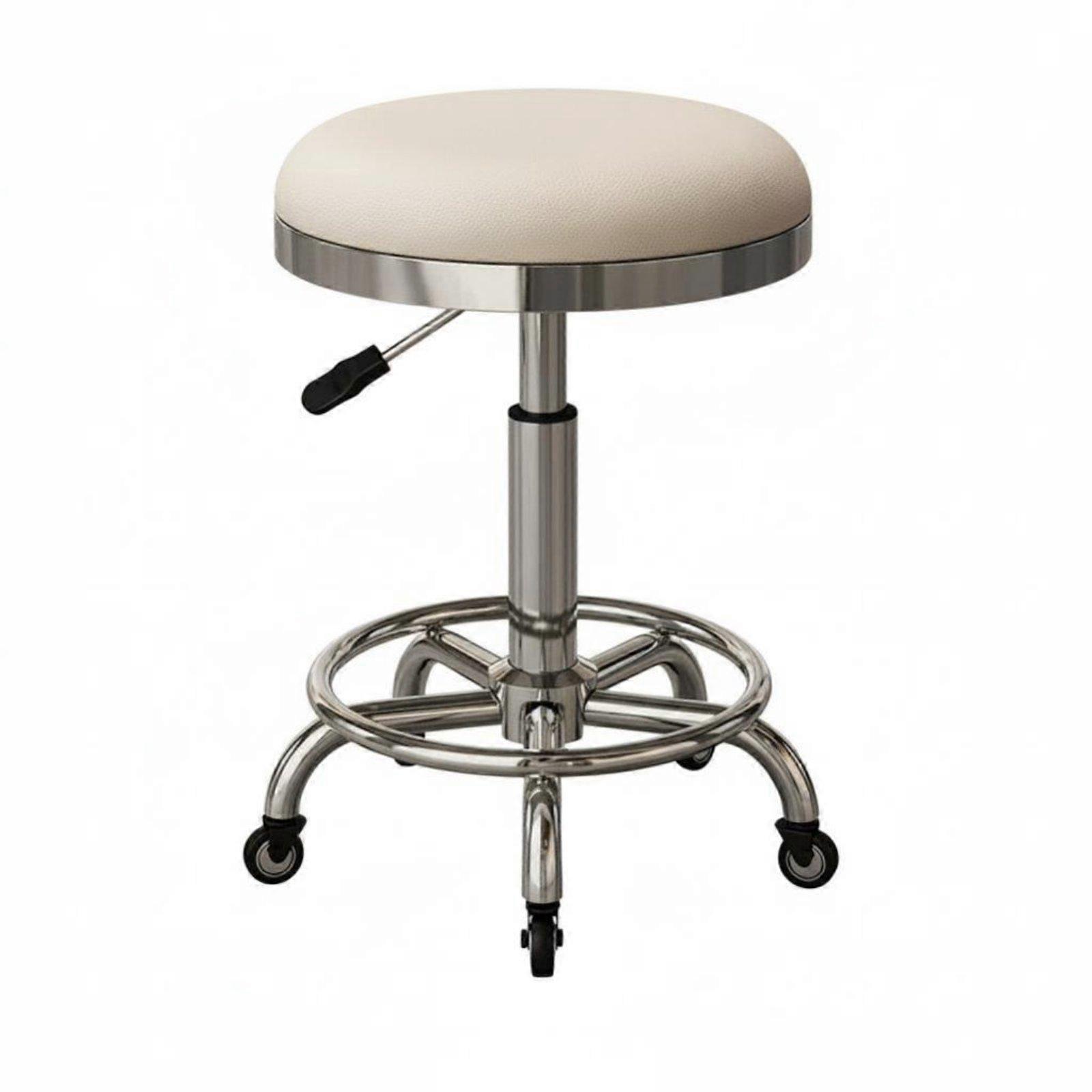 Adjustable Rotating Stool with Casters Effortless Rolling Casters Adjustable