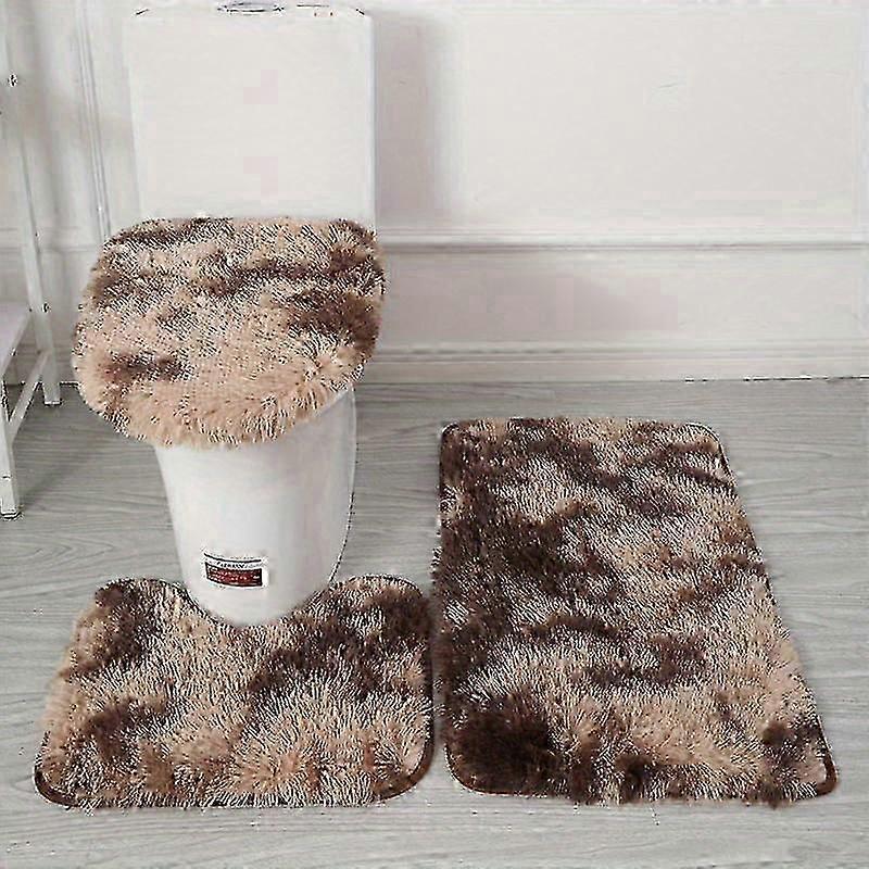 Quick-Dry Marble Toilet Mat Set