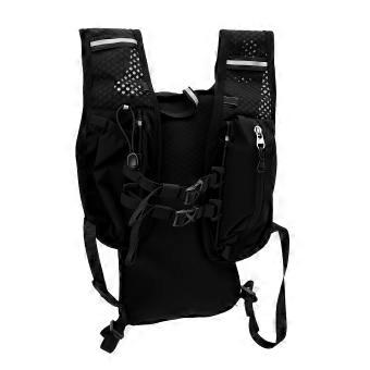 Hydration Vest Backpack Breathable Nylon Hydration Vest Pack with Adjustable Chest Straps Multiple Pockets for Cycling Running Hiking Black