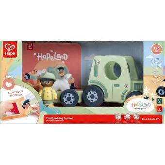 Hape Land Den mullrande traktorn Sagobok Set med ljud, Från 12 månader