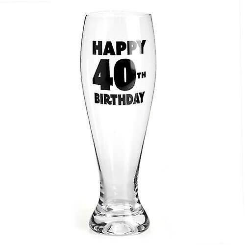 40 周年生日快乐比尔森啤酒玻璃,带彩绘细节完美的派对玻璃