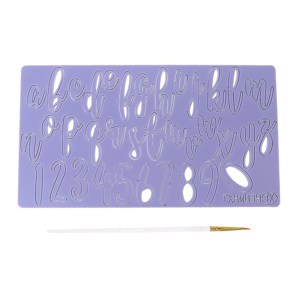 Cake Tool Acrylic Lowercase Letter Number Embossed Cutter Mold Cookie Cutter Stamp Fondant Cake Decorating Tool