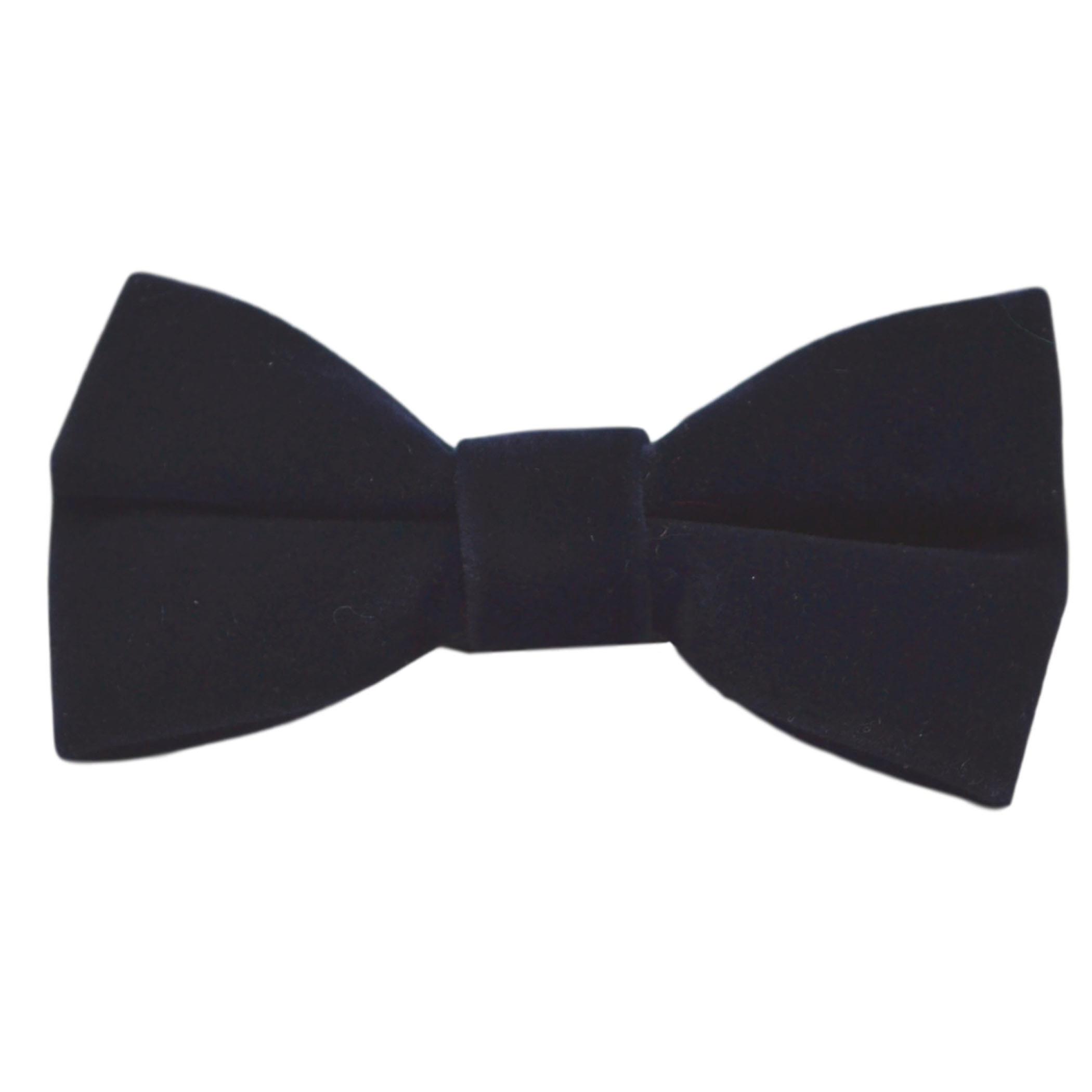 Navy Blue Velvet Bow Tie