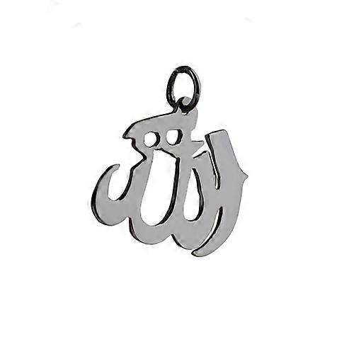 Silver 17x22mm Allah written in Arabic script Pendant