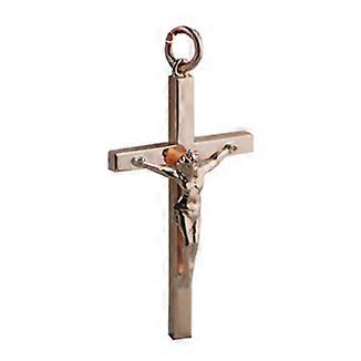 9ct Rose Gold 40x24mm solid block Crucifix Cross