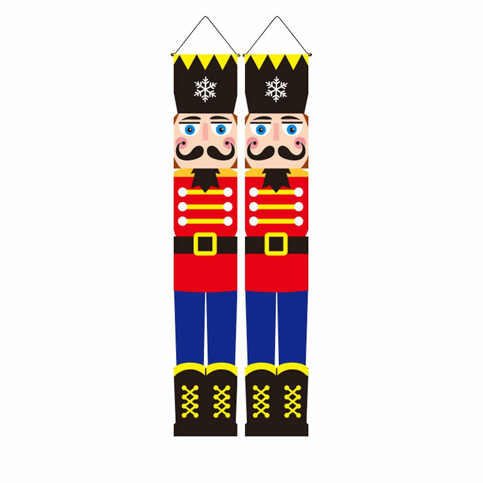 Christmas Sign Door Side Couplet Durable Polyester Fabric Banners