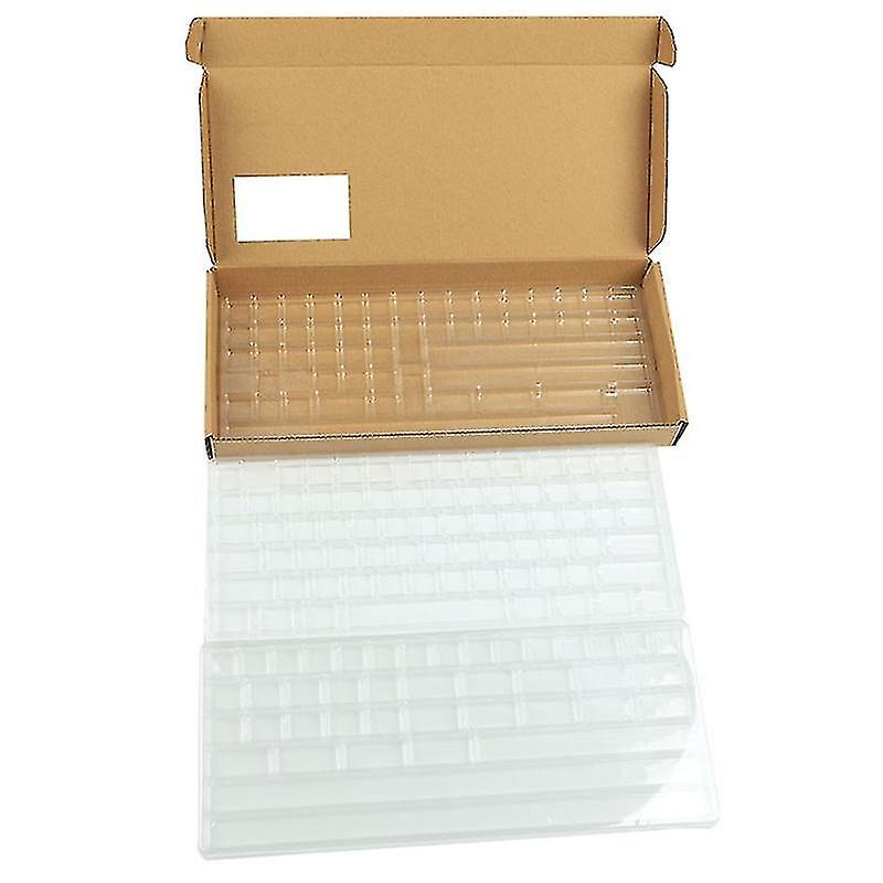 Keycap Storage Box 3 Layers Dustproof Transparent Cover With Dividers Keycap