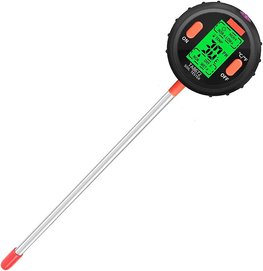 Soil Sensor, Temperature/Illumination/Humidity/PH/Humidity Five Functions in One, for Plant Care, for Garden, Lawn, Indoor and Outdoor