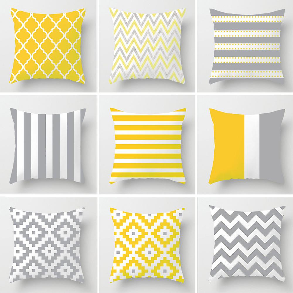 9 Pieces Cushion Covers 45x45cm, Soft Pretty and Decorative Cushion Covers for Sofa and Bedroom,Geometric Pattern