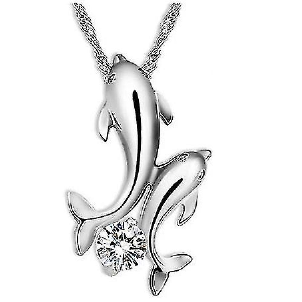Dolphin Necklace Dolphin Pendant Lover Diamonds