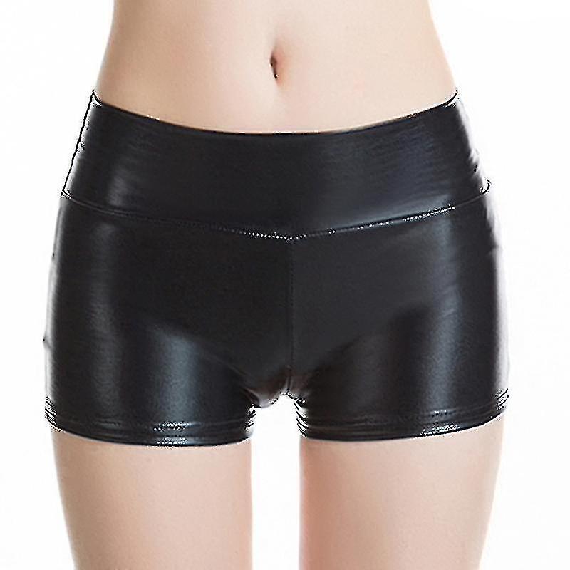 Women Shiny Short Hot Pants Casual Holiday Bottoms Solid Color