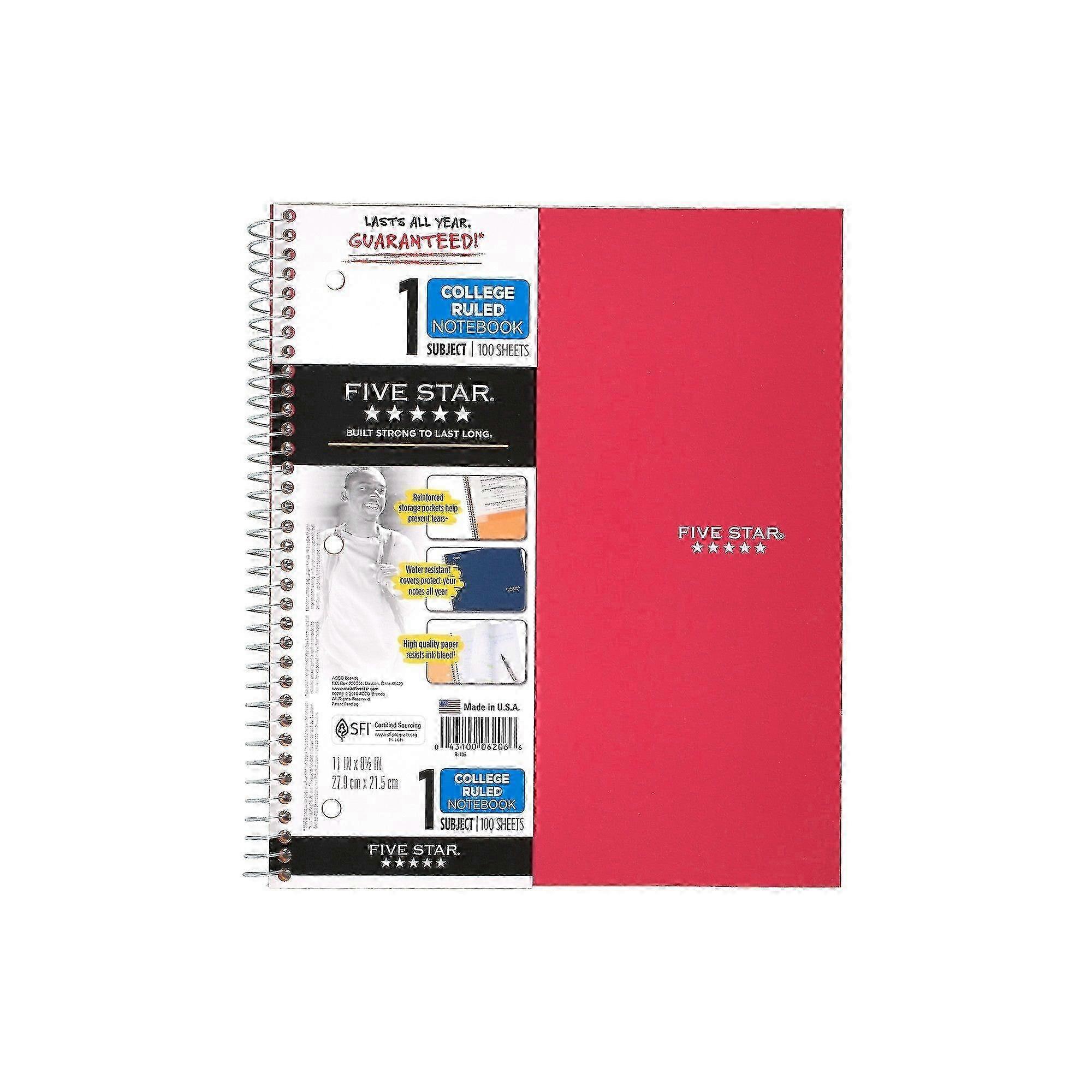 Fünf Sterne 1 Fach College Ruled Spiral Notebook, 1 Stück