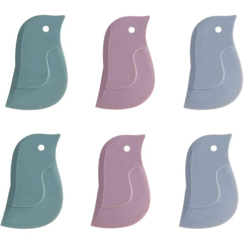 6 Pcs Silicone Cleaning Scraper Scraper Kitchen Tool Plate for Pans Bowls Baking