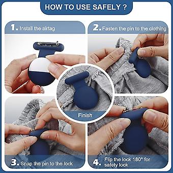 Coques Cachées Pour AirTag - Lot De 4 Avec épingle - Silicone Souple - Suivi Enfants, Animaux, Objets - 10