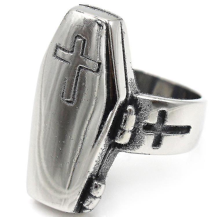 Menn Ringer Cross Ring TitanIum Stål Herre Kiste Ring