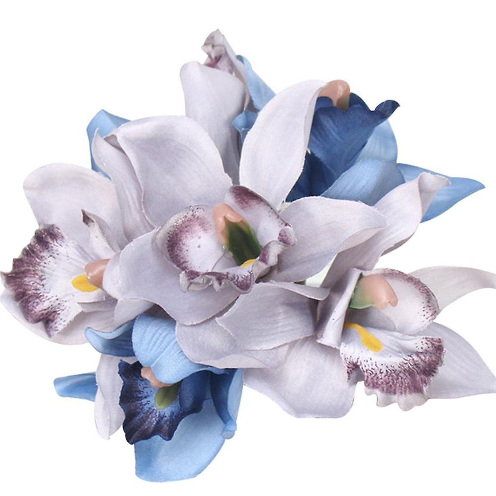 ZHOUBA 1 Bouquet 7-Head Artificial Flower Orchid Home Hotel Wedding Bridal Table Decor