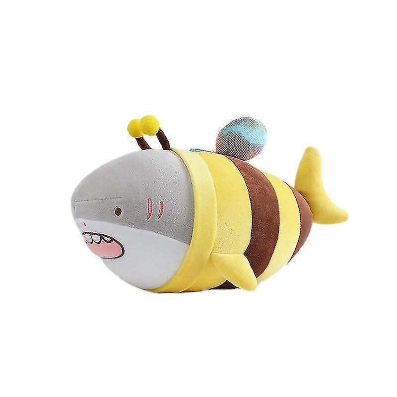 Super drăguț Funny Shark & Bee Plush jucărie umplute Soft Shark Doll Arunca perna interesant pernă ziua de naștere Xmas cadou pentru prieteni