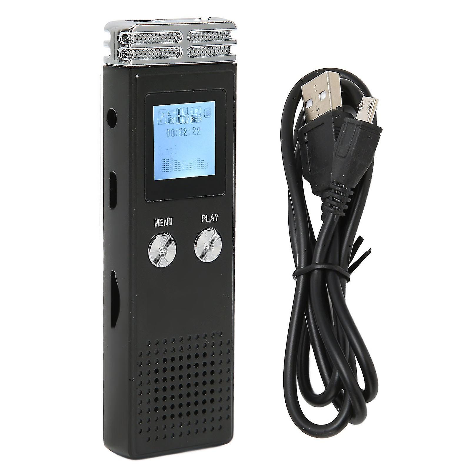 Digital Voice Recorder USB Charging Password Protection Voice Activated Portable Recording Device for Meeting Interview