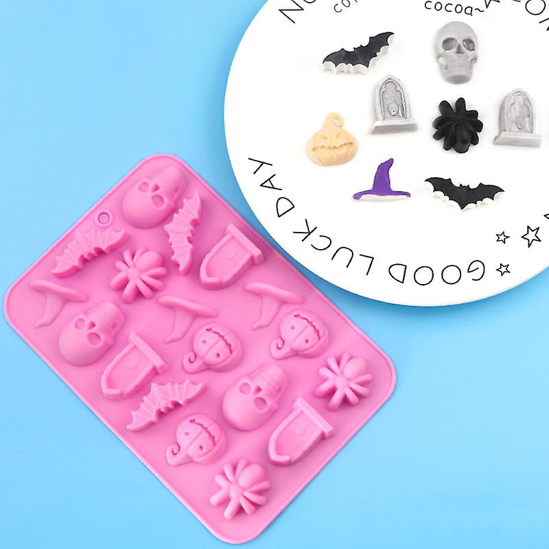 1pc 18cavities Halloween Silicone Molds Diy Pastry Dessert Chocolate Baking Mold