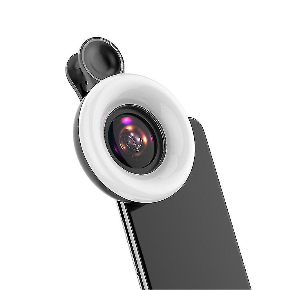 Portable Mobile Phone Fill Light 15x Macro Lens Selfie Flash Light Clip For Travel