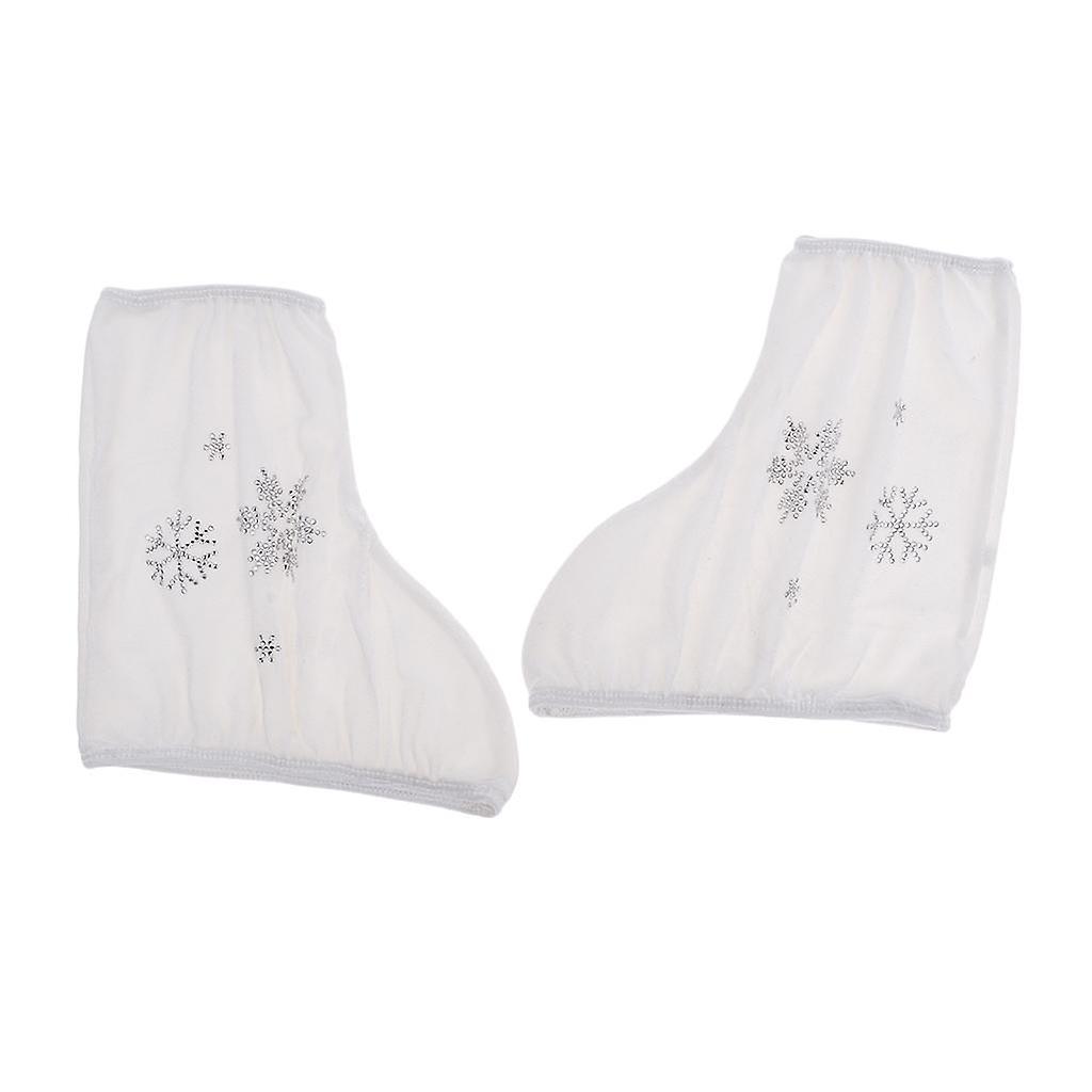 2db jégkorcsolya cipővédő műkorcsolya bársony fehér-s