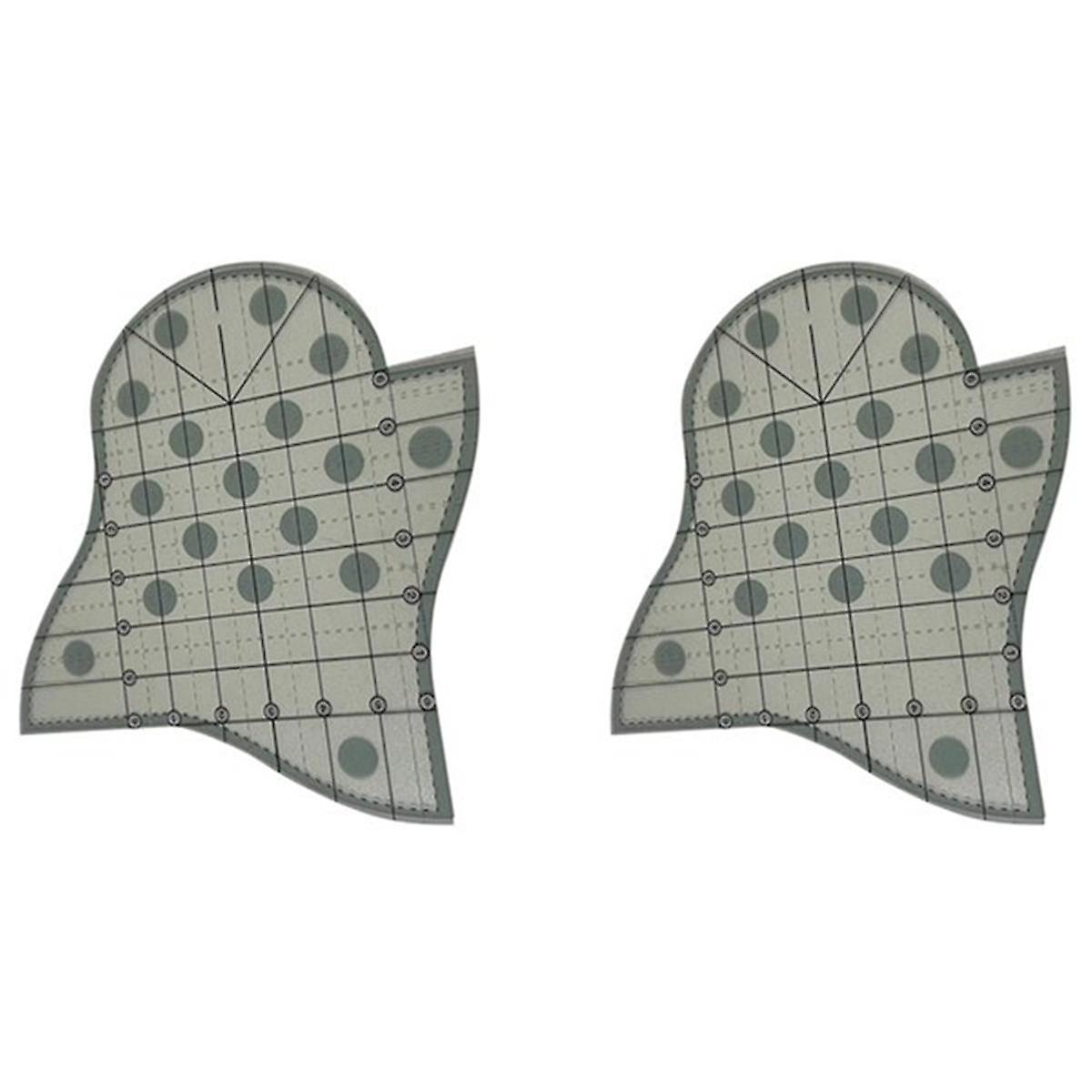 Mesh Scallop Quilting Template Home Tailor Sewing Tools Scalloped Patchwork Ruler, 2PCS
