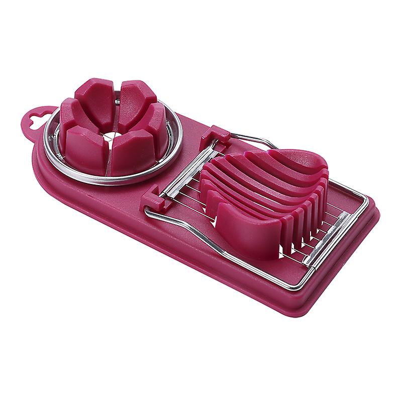 Multifunctional egg slicer for eggs, bananas and strawberries (red)