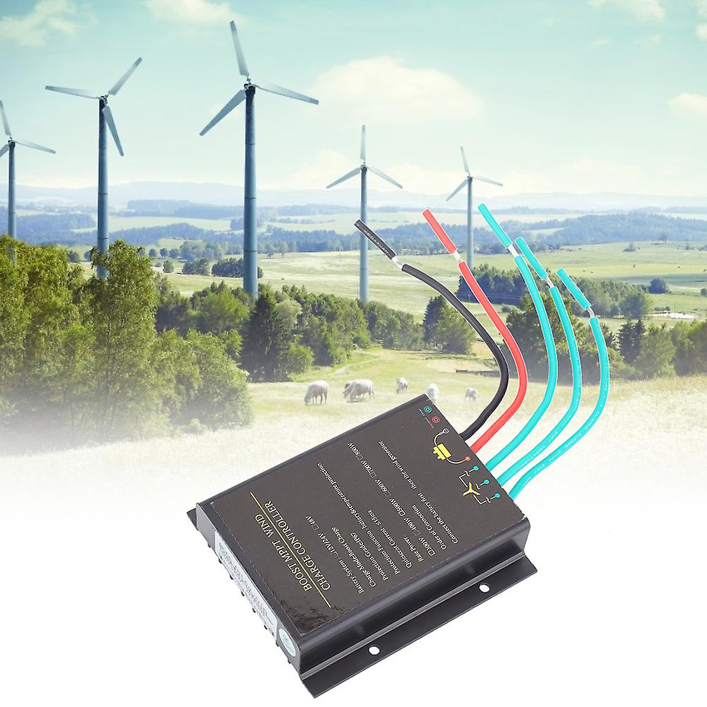 Wind Charge Controller 48V Waterproof Wind Turbine Controller MPPT Charge Controller 800W Wind Power Regulator for Courtyard Lamp