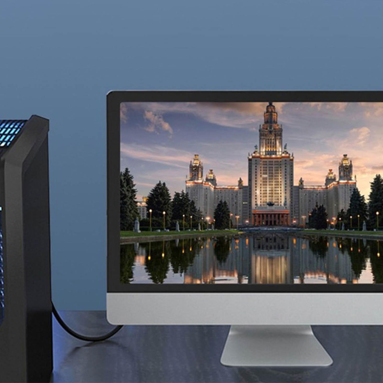 DP to VGA Adapter Cable 1.8m Stable No Loss Transmission High Efficiency DisplayPort to VGA Adapter Cord 