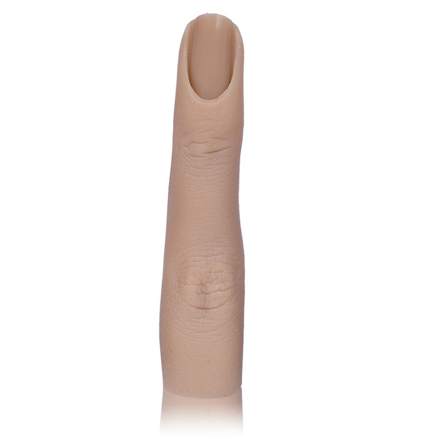 Silicone Practice Fingers Nails Realistic Easy to Clean Nail Art Training Hand Bendable Fake Finger